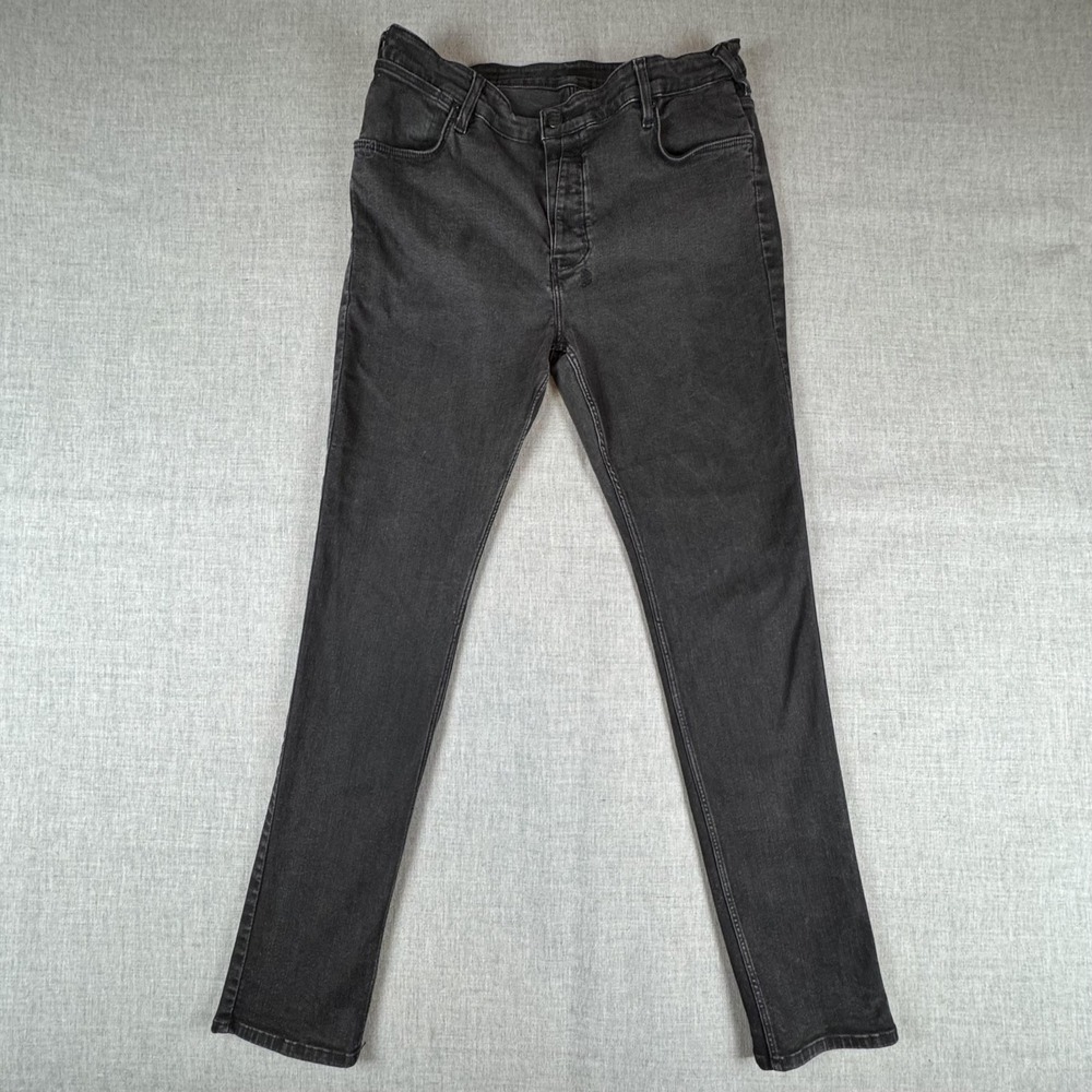 Ksubi Mens Van Winkle Jeans Tagged 42 (Fits 33-34) Black Charcoal Cross Skinny